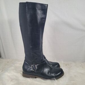 Kenneth Cole Black Leather Knee-High Boots  Women's Size 6.5
